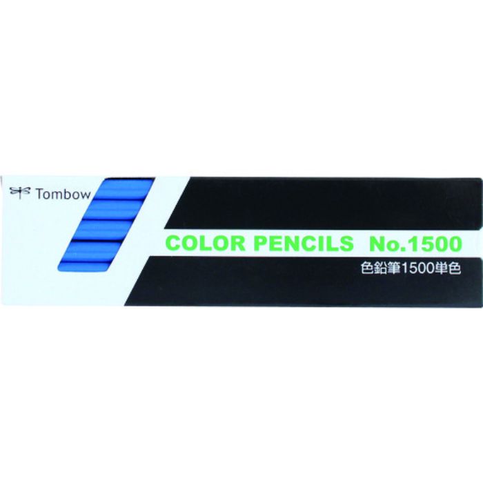 Tombow 色鉛筆 1500 単色 青 12本入り(Tcode:8559895)