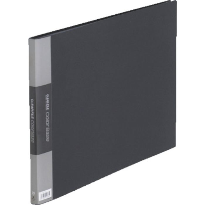 KING JIM クリアーファイルカラーベース A3ヨコ型 黒 20ポケット