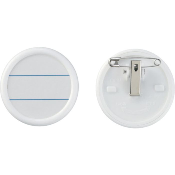 緑十字 丸型名札 白 丸名札-500W 50mmΦ(表示スペース40mmΦ) 両用クリップ付(Tcode:1138886)
