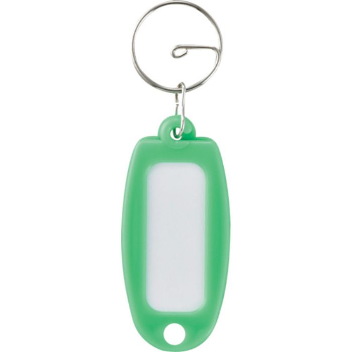 緑十字 キーホルダー名札(ハードケースタイプ) 緑 NF-G 60×27mm リング付(Tcode:1067868)