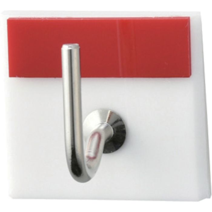 緑十字 キーハンガー 赤 30×33mm 裏面テープ付 アクリル製 キーハンガー1R(1)(Tcode:1072516)