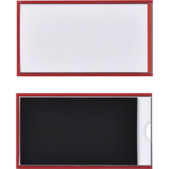 緑十字 カードケース(裏マグネット付) 赤 MP-2R 50×90mm 10枚組 硬質タイプ(Tcode:1070946)