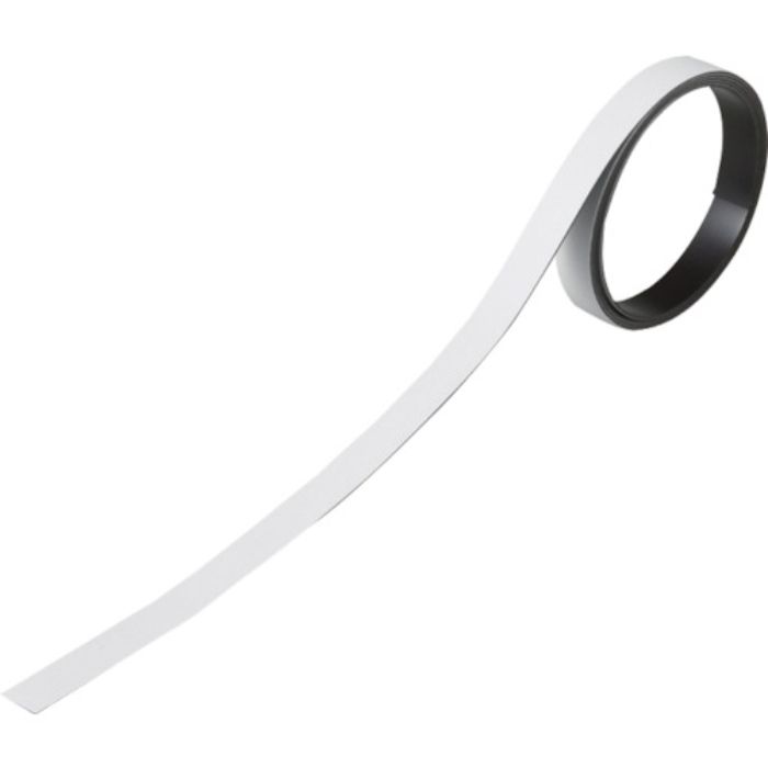 緑十字 テープ状カラーマグネット 白 マグネ10W 10mm幅×1m×0.8mm 3本組(Tcode:1671740)