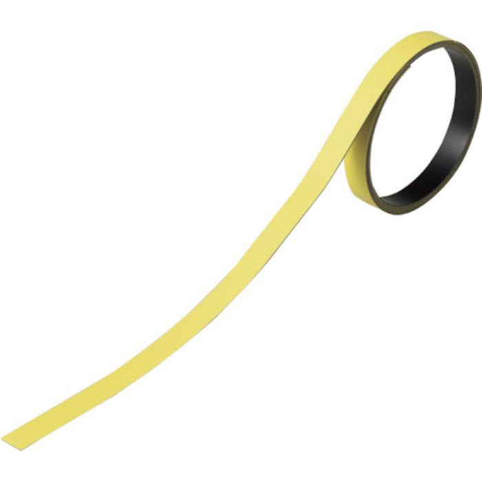 緑十字 テープ状カラーマグネット 黄 マグネ10Y 10mm幅×1m×0.8mm 3本組(Tcode:1063182)