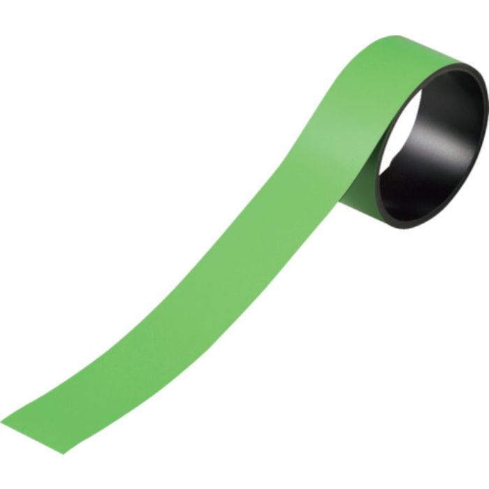 緑十字 テープ状カラーマグネット 緑 マグネ30G 30mm幅×1m×0.8mm 片面磁力(Tcode:1072527)