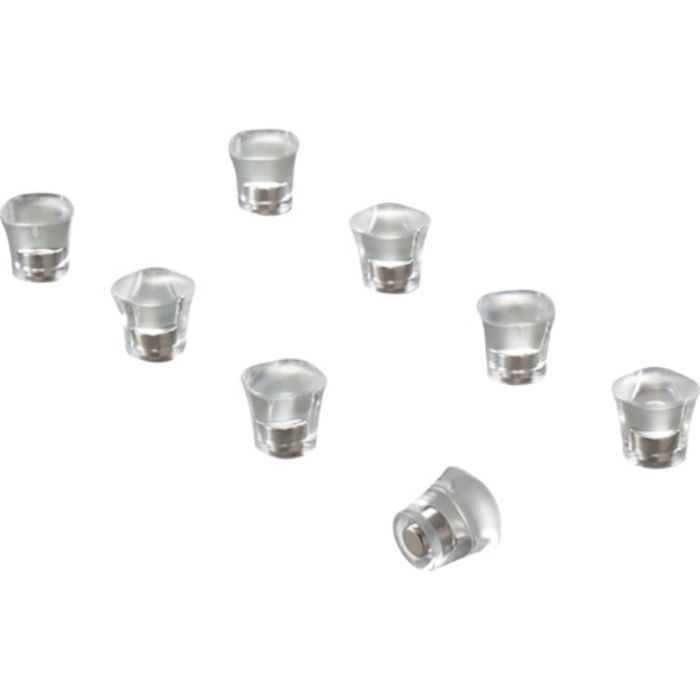 緑十字 強磁力マグネット(ピン型タイプ) 透明のみ/8個組 MG-785-T 12Φ×13mm(Tcode:8280431)