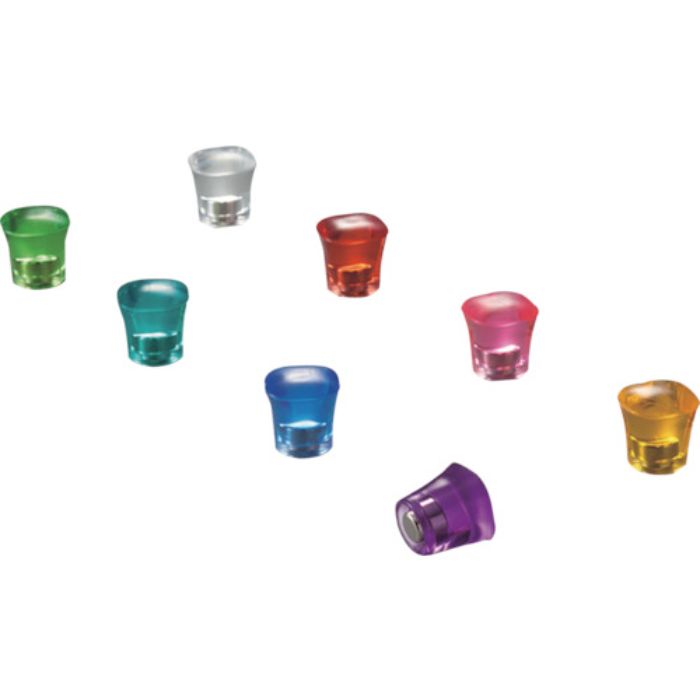 緑十字 強磁力マグネット(ピン型タイプ) 8色セット/8個組 MG-787 12Φ×13mm(Tcode:1113702)