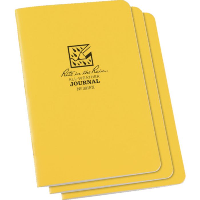 RITR 4 5/8X7 ステイプルノートブック(3冊セット)ジャーナル・イエロー(Tcode:8353873)