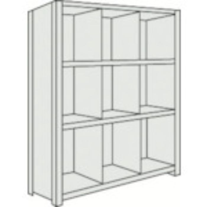 TRUSCO スチールラック 軽量棚 縦仕切付 W875XD300X1200 3列3段 ネオグレー(Tcode:5038120)