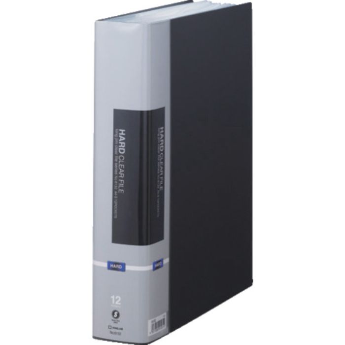 KING JIM ハ-ドクリア-ファイル A4タテ型 黒 12ポケット 最大20ポケット