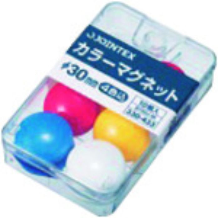 JTX 330433)カラ-マグネット 30mm混色10個 B160J-M(Tcode:1966382)