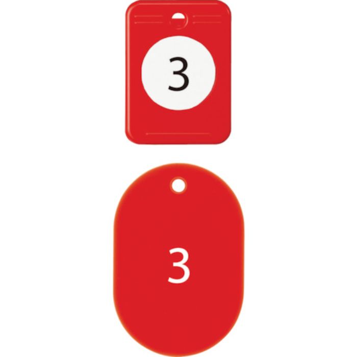 OP 荷札 クロークチケット 1〜20番 赤 (20組入)(Tcode:8355197)