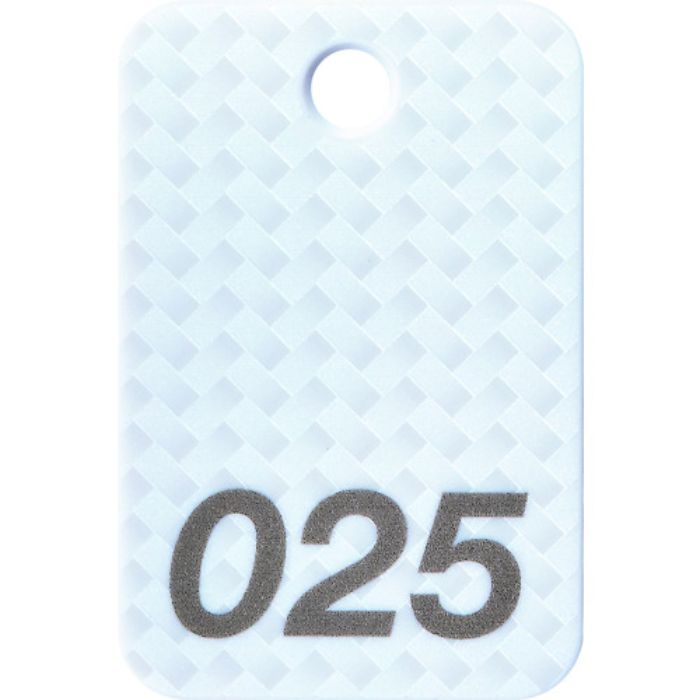 OP 荷札 番号札 四角 大 番号入り1〜25 白 (25枚入)(Tcode:1491635)