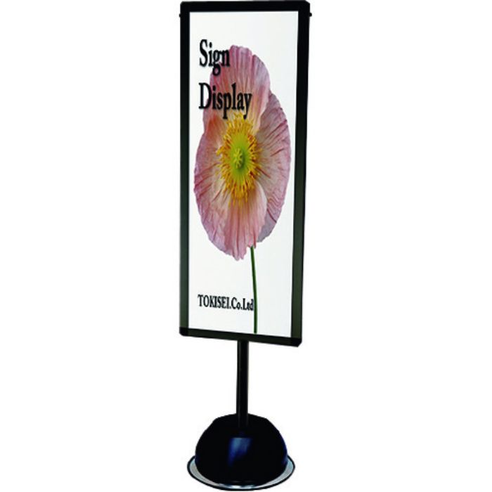 TOKISEI 屋外ポールサインスタンド A3縦縦片面ブラック(Tcode:1429157)