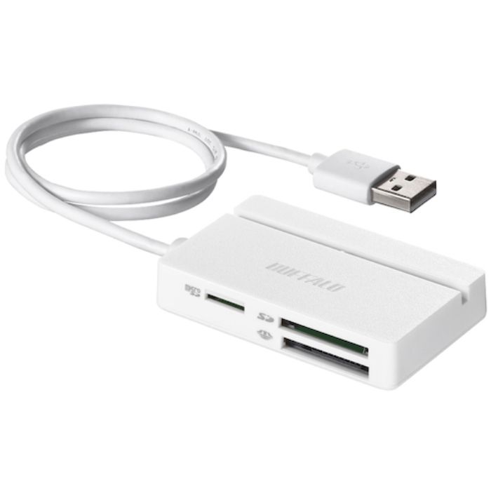 バッファロー USB2.0 マルチカードリーダー/ライター スタンダードモデル ホワイト(Tcode:4594850)