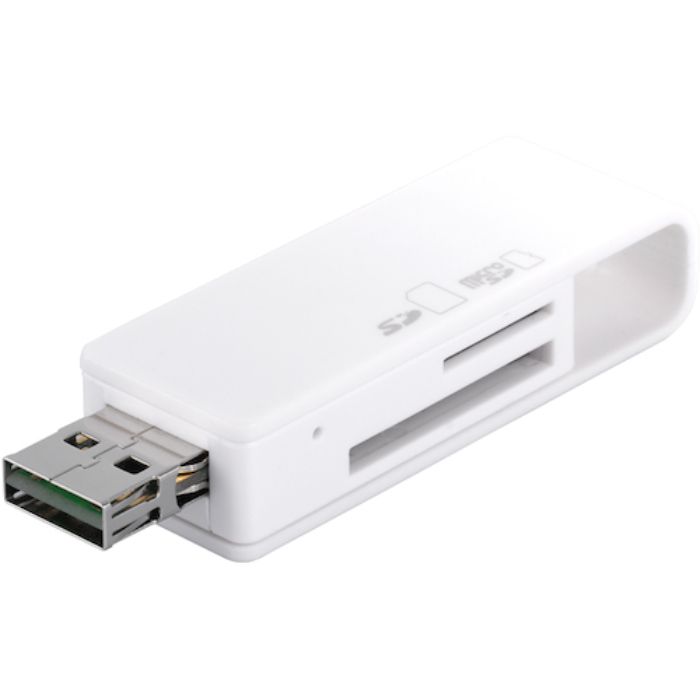 バッファロー どっちもUSBカードリーダー/ライター どっちもUSBコネクター採用 ホワイト(Tcode:4594853)