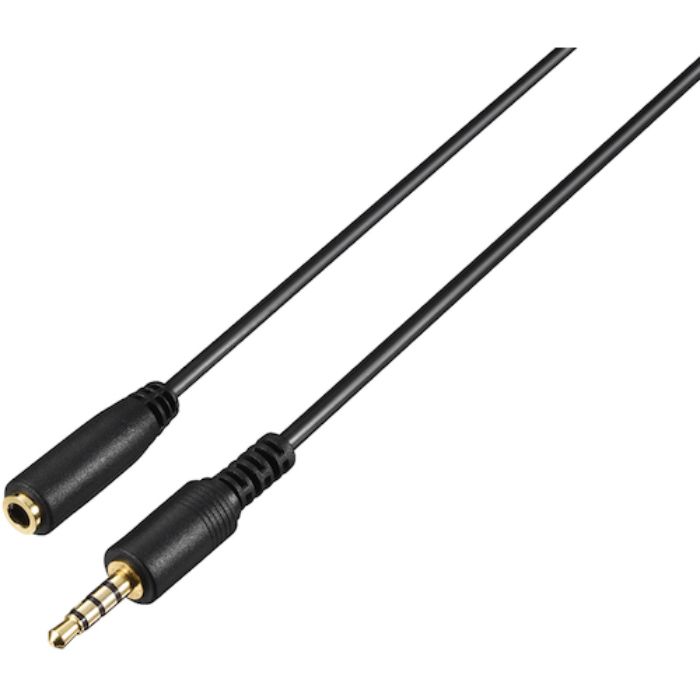 バッファロー PCヘッドセット延長ケーブル 4極 1.0m ブラック(Tcode:4520860)
