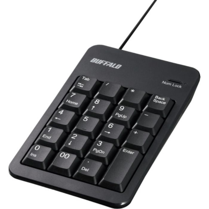 バッファロー 有線テンキーボード Tabキー付き 簡易パッケージモデル ブラック(Tcode:4185857)