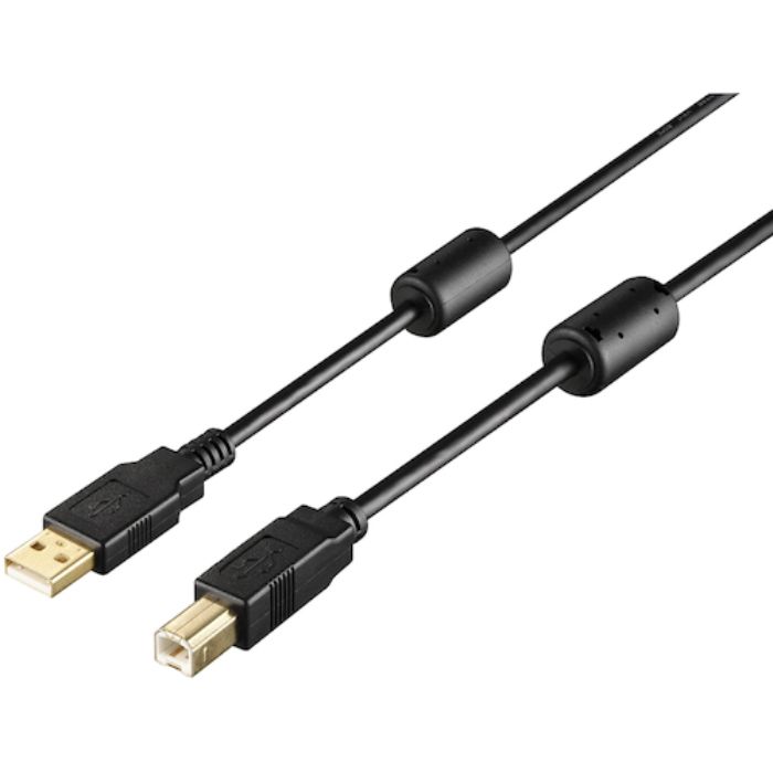 バッファロー USB2.0 A to B フェライトコア付ケーブル 5.0m ブラック(Tcode:4531198)