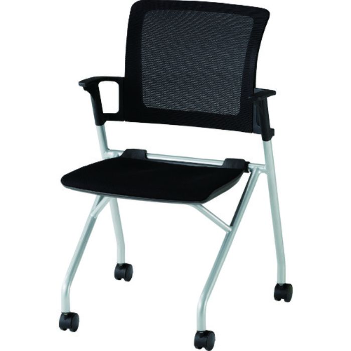 TRUSCO コンパクトミーティングチェア ブラック(Tcode:2072932)