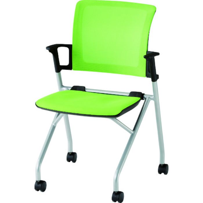 TRUSCO コンパクトミーティングチェア グリーン(Tcode:2072933)