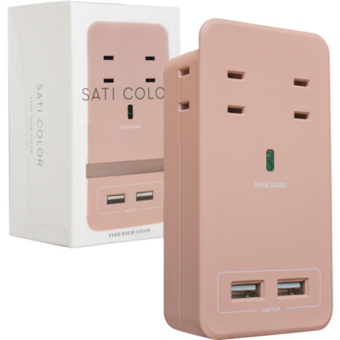 Fargo SATI COLOR AC4個口 4.2A USB ラテベージュ(Tcode:3463012)