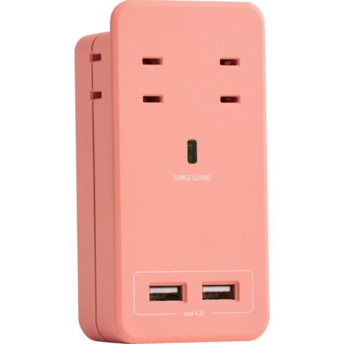 Fargo SATI COLOR AC4個口 4.2A USB コーラルピンク(Tcode:5609912)