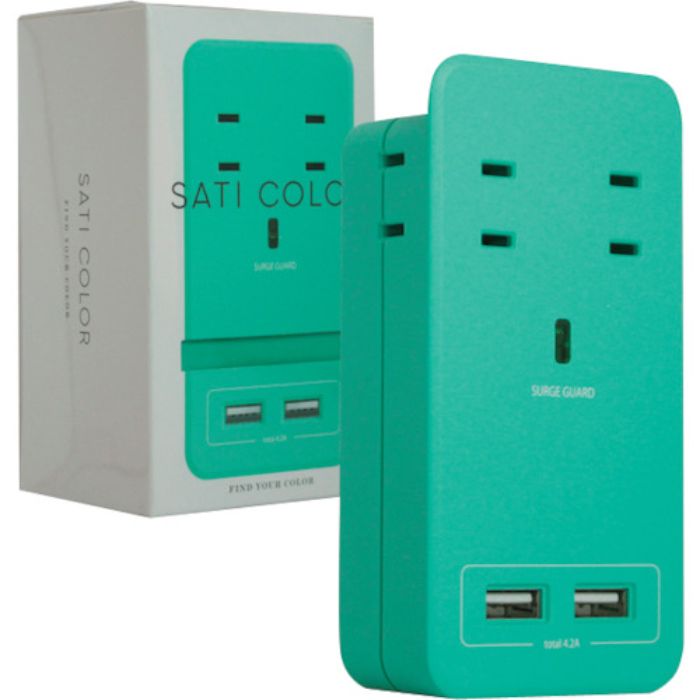 Fargo SATI COLOR AC4個口 4.2A USB ライトブルー(Tcode:3463023)