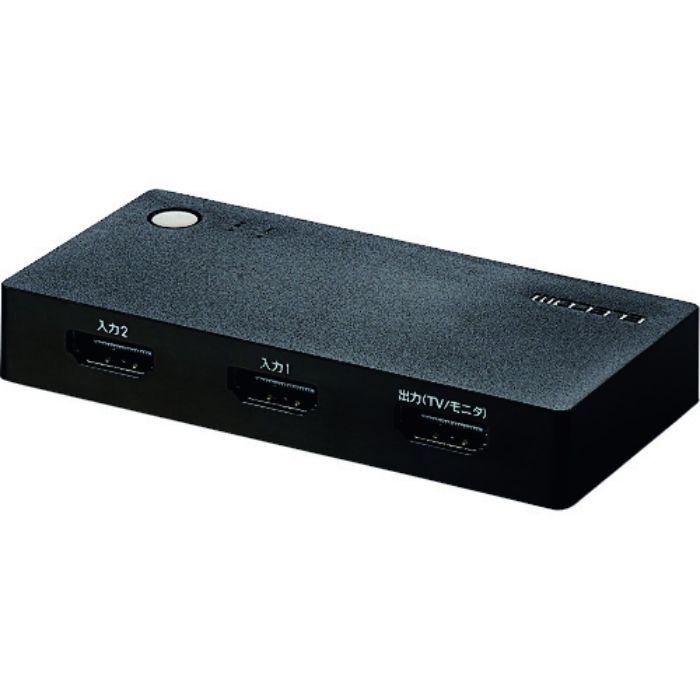 エレコム HDMI切替器 2入力1出力 ケーブルなしモデル ブラック(Tcode:1314665)