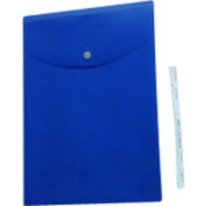 プラス 88271)ポケット付エンベロープ 縦型マチ付 青(Tcode:1962875)