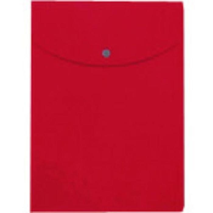 プラス 88272)ポケット付エンベロープ 縦型マチ付 赤(Tcode:1972313)