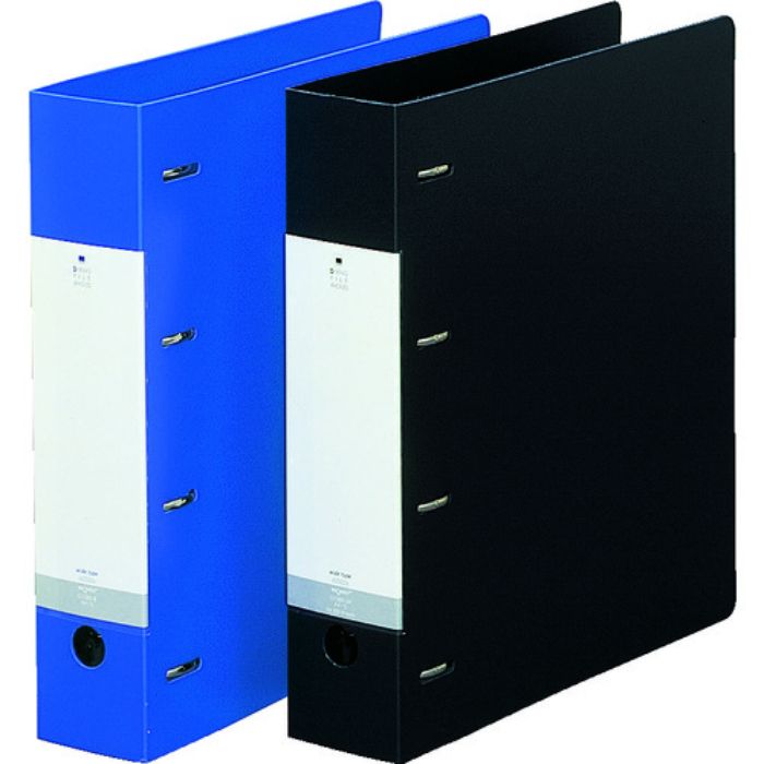 リヒト リング式ファイル A4 D型リングファイル(タテ型4穴) 青(Tcode:8559672)