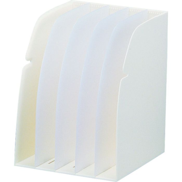 リヒト ブックスタンド 5仕切り A4 白(Tcode:1795817)