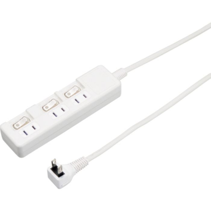 YAZAWA 3個口節電タップ3mホワイト(Tcode:3696656)