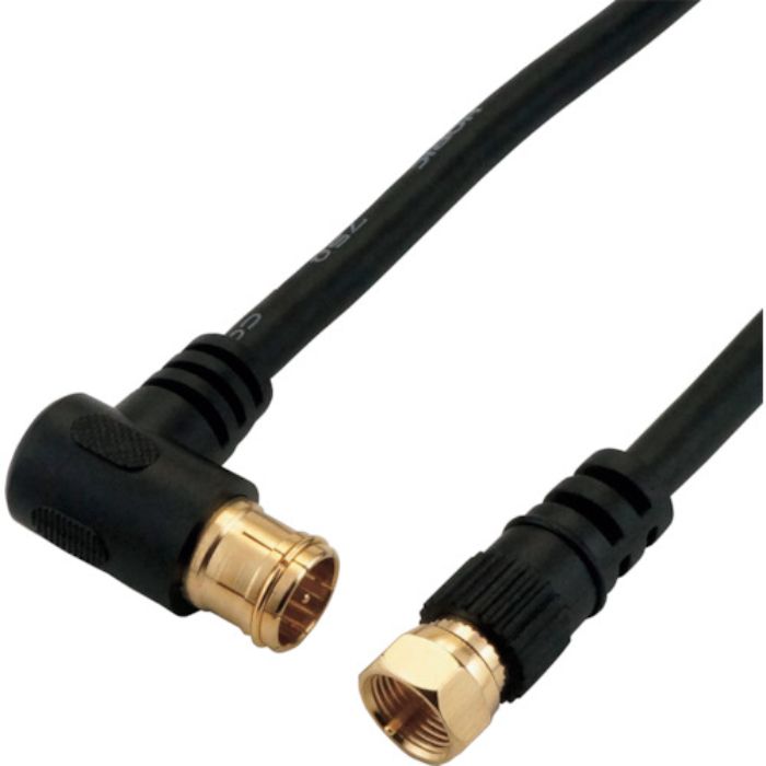 ホーリック アンテナケーブル 3m ブラック L字差込式/ネジ式コネクタ HAT30-337LSBK(Tcode:3790368)