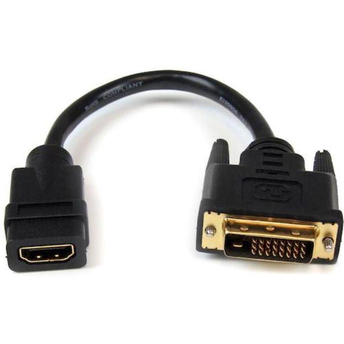 スターテック ディスプレイ変換ケーブル/HDMI - DVI-D/20cm/HDMIメス・DVIオス(Tcode:4931395)