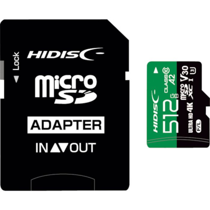 ハイディスク 超高速R170シリーズmicroSDXCカード 512GB(Tcode:3647418)