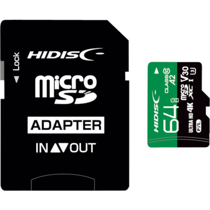ハイディスク 超高速R170シリーズmicroSDXCカード 64GB(Tcode:3647416)