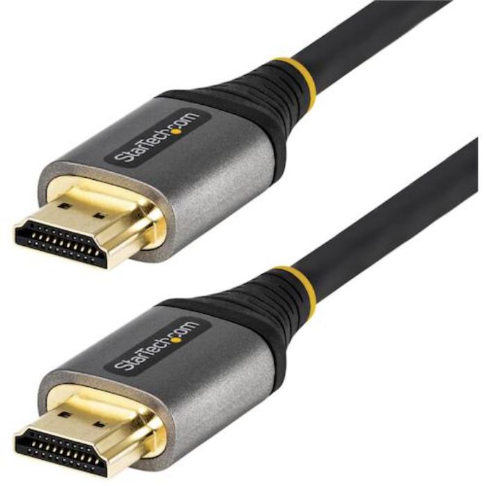 スターテック HDMI 2.1ケーブル/5m/8K60Hz/UHS HDMI認証/グレー&ブラック(Tcode:4931358)