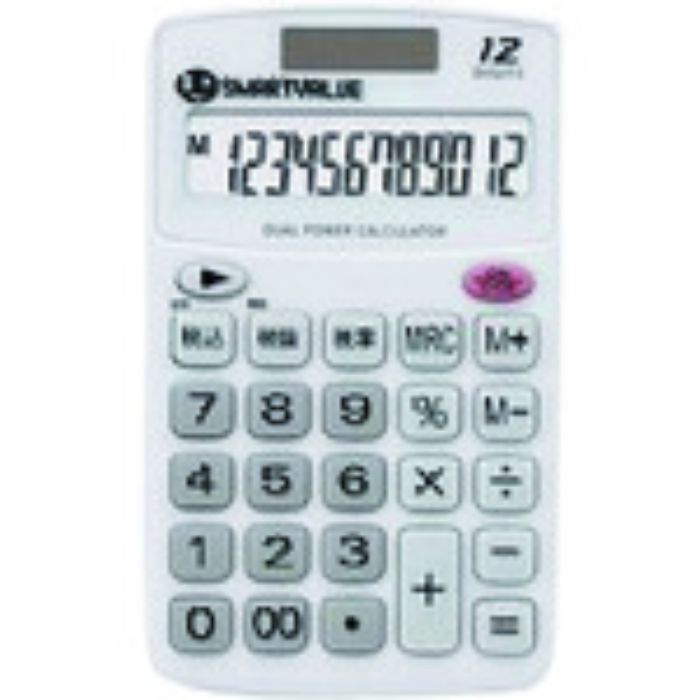 JTX 830029)ハンディ電卓 ホワイト K073J (Tcode:1959904)