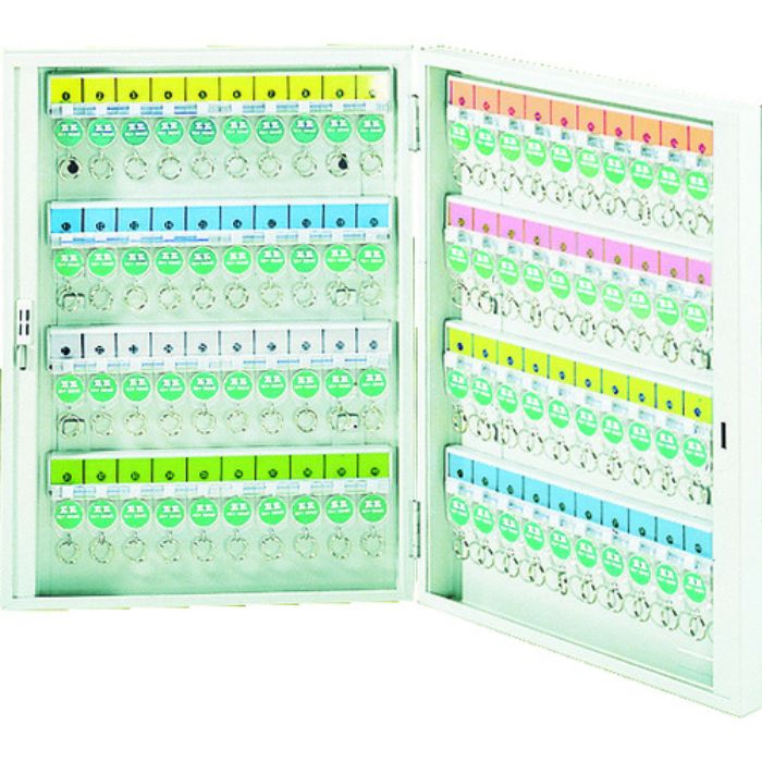TRUSCO キーボックス 鍵付タイプ ホルダ数80個(Tcode:8192)
