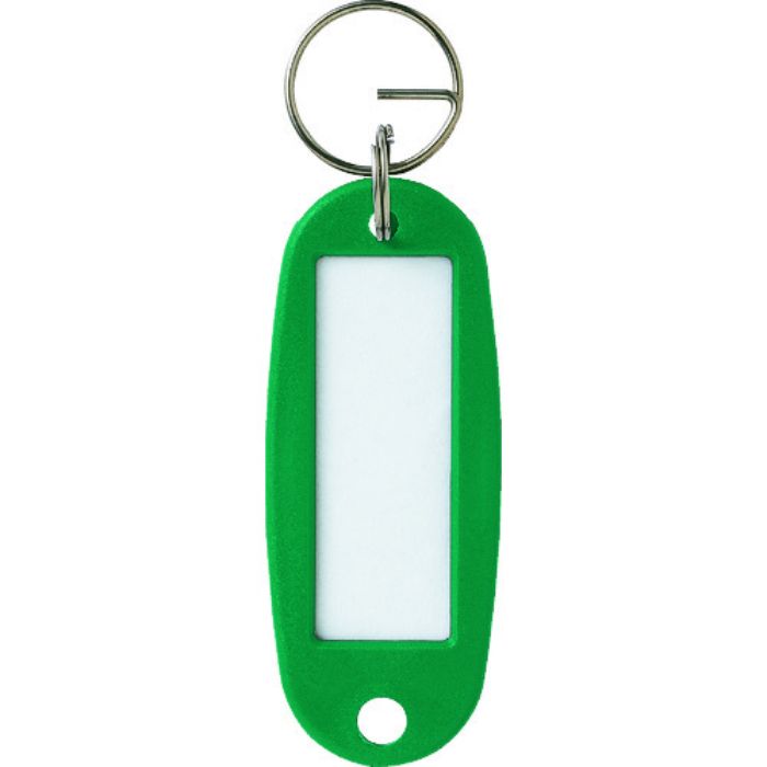 OP キーホルダー名札 ハードタイプ 10枚 緑(Tcode:8287453)