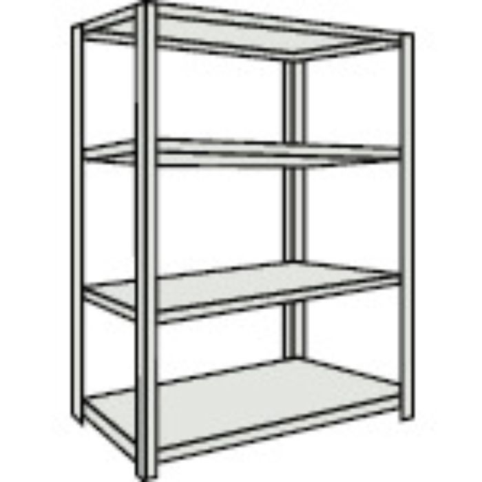 TRUSCO スチールラック 軽量棚 中棚ボルトレス型 875X300X1200 4段 ネオグレー(Tcode:5035198)
