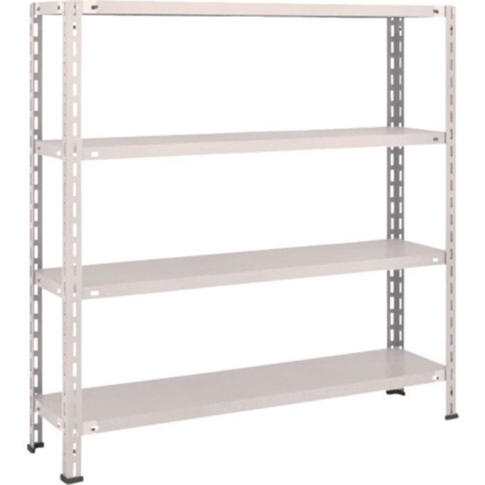 TRUSCO スチールラック 軽量棚 中棚ボルトレス型1200X300X1200 4段 ネオグレー(Tcode:5035201)