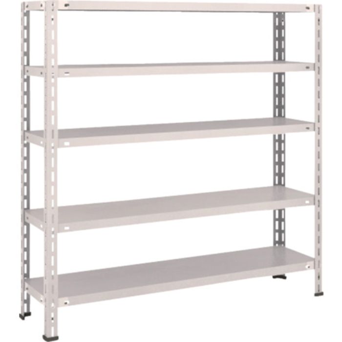 TRUSCO スチールラック 軽量棚 中棚ボルトレス型1200X300X1200 5段 ネオグレー(Tcode:5035228)