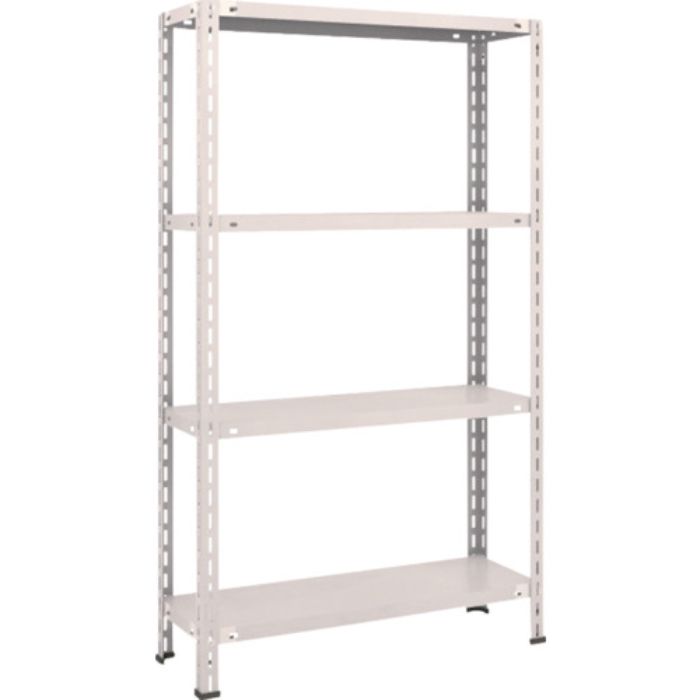 TRUSCO スチールラック 軽量棚 中棚ボルトレス型 875X300X1500 4段 ネオグレー(Tcode:5038189)
