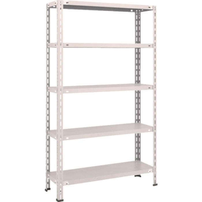 TRUSCO スチールラック 軽量棚 中棚ボルトレス型 875X300X1500 5段 ネオグレー(Tcode:5038197)