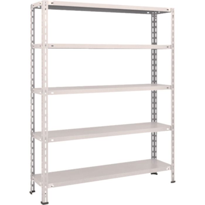 TRUSCO スチールラック 軽量棚 中棚ボルトレス型1200X300X1500 5段 ネオグレー(Tcode:5025397)