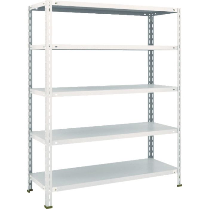 TRUSCO スチールラック 軽量棚 中棚ボルトレス型1200X450X1500 5段 ネオグレー(Tcode:5025419)