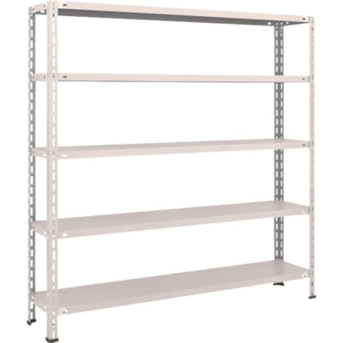 TRUSCO スチールラック 軽量棚 中棚ボルトレス型1500X300X1500 5段 ネオグレー(Tcode:5038251)